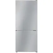PKM Kühlgefrierkombination KHKG117ES Silber, 117 L – 4-Sterne-Gefrierfach, LED, 39 dB