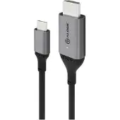 Alogic ULCHD01-SGR, 1 m, HDMI Typ A (Standard), USB Typ-C, Männlich, Männlich, Gerade