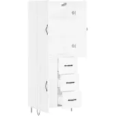 vidaXL Highboard Weiß 69,5x34x180 cm Holzwerkstoff