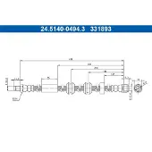 Ate Bremsschlauch 24.5140-0494.3 für Mercedes-Benz C
