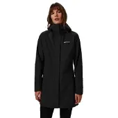 Berghaus Omeara Lange Jacke, Damen Jacke, 12 (38), BLACK/BLACK,
