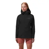 Berghaus Funktionsjacke "W DELUGE PRO 3.0 JKT", Damen, Gr. S, schwarz (jet schwarz), Obermaterial: 100% Polyester, Jacken Funktionsjacke, mit zwei Reißverschlusstaschen, atmungsaktiv, aus Polyester