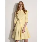 Apricot Minikleid "Minikleid aus Baumwolle" Stoffgürtel, mit seitlichen Streifen