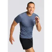 New Balance T-Shirt "Sport Essentials Heathertech T-Shirt" sportliches T-Shirt, für Laufaktivitäten, aus Polyester und Baumwolle