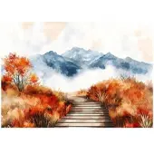 WALLARENA FOTOTAPETE Landschaft Berge Natur Wohnzimmer 250x175