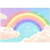 WALLARENA FOTOTAPETE Kinderzimmer Mädchen Regenbogen Kindertapete 400x280