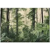WALLARENA FOTOTAPETE Wald Bäume Natur Vlies Tapete Wohnzimmer 300x210