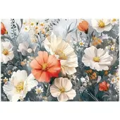 WALLARENA Fototapete Blumen in Beige | Gr.: 350 x 250 cm