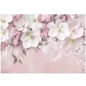 WALLARENA FOTOTAPETE Blumen Betonwand Schlafzimmer 200x140