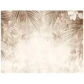 WALLARENA FOTOTAPETE Blätter Vintage Beige Beton Wohnzimmer Tapete 200x140