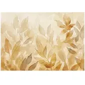 WALLARENA FOTOTAPETE Blätter Gold Natur Vlies Tapete Wohnzimmer Schlafzimmer 200x140