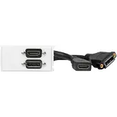 VivoLink WI221267, HDMI + DisplayPort, Weiß, 50 g, 160 mm, 131 mm, 35 mm