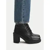 Timberland Schnürstiefelette "ALLINGTON HEIGHTSMID LACE UP BOOT", Damen, Gr. 39, schwarz, Leder, Synthetik, Schuhe Schnürstiefelette, Winterschuhe, Winterstiefel, Schnürboots, Winterboots