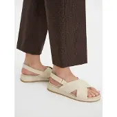 Caprice Damen Sandale aus Leder mit Slingback Riemen 9-28208-44, Größe:37 EU, Farbe:Beige