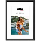 Alfo. Tibet 15x20 cm schwarz-matt, Alurahmen
