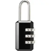 Sygonix SY-5044452 Vorhängeschloss 22 mm Schwarz Zahlenschloss