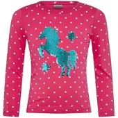 Kidsworld Langarmshirt in beere-gepunktet | Gr.: 140/146
