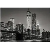 WALLARENA FOTOTAPETE Stadt bei Nacht Vliestapete Tapete 200x140
