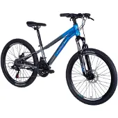 DaviBikes Kinderfahrrad Mercury Aluminium, 24", 130–160 cm, 21-Gang, Blau/Grau