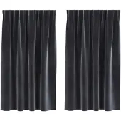 vidaXL Verdunkelungsvorhänge 2 stk. Dunkelgrau 140 x 140 cm Samt