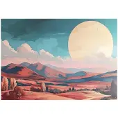 WALLARENA FOTOTAPETE Mond Natur Vlies Tapete Wohnzimmer 400x280