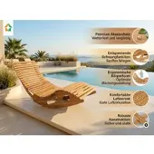 Prestige Home Living Outdoor Ergonomische Schwungliege aus Akazienholz, klappbar - FSC zertifiziert