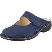Finn Comfort Damen Pantolette Stanford, Denim, Blau, Leder, NEU - Damenschuhe Pantolette / Zehentrenner, Blau