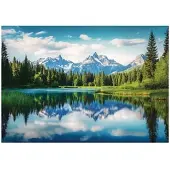WALLARENA Fototapete 3D Gebirge in Blau | Gr.: 400 x 280 cm