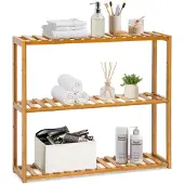 TecTake Badezimmerregal aus Bambus 60x15x54,5 cm 401648