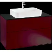 Villeroy & Boch V&B Waschtischunterschrank Wandbeleuchtung Finion 100x60,3cm, Abd.-Pl. bla m, Peony Matt