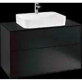 Villeroy & Boch V&B Waschtischunterschrank Wandbeleuchtung Finion 100x60,3cm, Abd.-Pl. bla m, bla m Lac