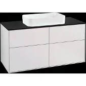 Villeroy & Boch V&B Waschtischunterschrank Wandbeleuchtung Finion 120x60,3cm, Abd.-Pl. bla m, wh. m Lac