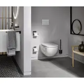 Emco flow Toilettenbürstengarnitur, Bürstenkopf und Griff schwarz, 271513300
