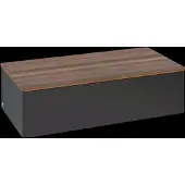 Villeroy & Boch Villeroy und Boch Antao Waschtisch-Unterschrank L40002PD mit Beleuchtung, 1 Auszug, 1000 x 268 x 500 mm, Front ohne Struktur, Black Matt Lacquer / Warm Walnut