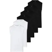 Ragman Unterhemd / Tanktop Basic in Schwarz / weiß | Gr.: M