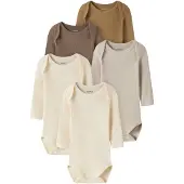 Name it Solid Rib Langarm-body 5 Einheiten
