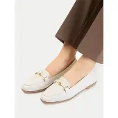 Tamaris Damen Slipper Leder, weiß, 40 EU