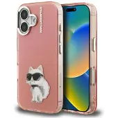 Karl Lagerfeld - IML Aquarelle Choupette Logo (KLHCP16SHMCHAQP) - iPhone 16 - Pink