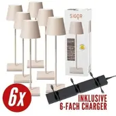 Sigor Gastropack 6x Nuindie USB-C 38cm dünenbeige + 1x Charger
