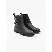 Purapiel Flache Stiefelette Bro4 Schwarz