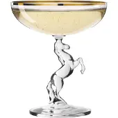 Ritzenhoff Champagnerglas Sektglas REITKRISTALL mit Goldrand 230 ml