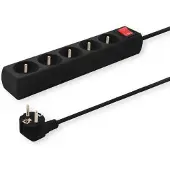 Savio LZ-04 Steckdosenleiste, 6 Steckdosen, 5m 6 Steckdose(n) Typ F 2500 W Schwarz
