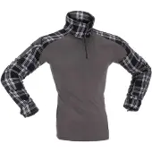 Invadergear Flannel Combat Langarm-t-shirt Grau XL Grau XL