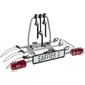 Eufab SAFFIER 3 Fahrradträger für 3 Fahrräder, Anhängerkupplung, abklappbar, 60 kg Nutzlast