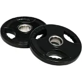 SPORTNOW Hantelscheibe Metall Gummi Schwarz 24L x 24B x 3,5H cm