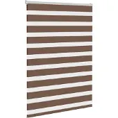 vidaXL Doppelrollo Braun 95x100 cm Stoffbreite 90,9 cm Polyester