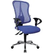 Topstar Drehstuhl Deluxe Netzstoff, Stoff Blau