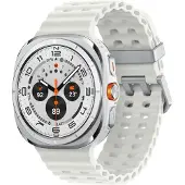 Samsung Galaxy Watch Ultra - 47 mm - Titanweiß - intelligente Uhr mit Marineband - Gummi - weiß - Bandgröße: S/M/L - Anzeige 3.73 cm (1.5")