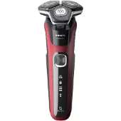 Philips SHAVER Series 5000 S5883/10, Rotationstrasierer, Schwarz, Rot, Tasten, LED, Batterie / USB, 60 min