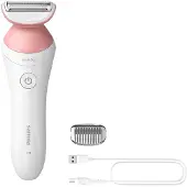 Philips Lady Shaver Series 6000 BRL146/20 Kabellos für die Nass- und Trockenrasur, Folienschaber, 1 Kopf/Köpfe, Pink, Weiß, Akku, 10 h, 40 min